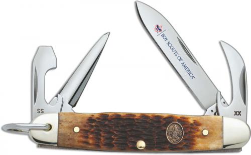 Case BSA Jr Scout Knife, Antique Bone, CA-18032