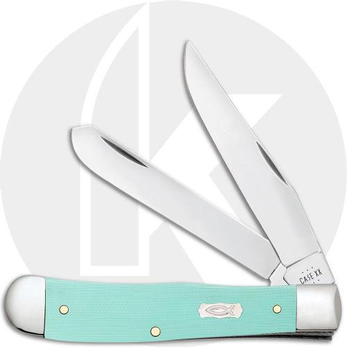 Case XX Trapper 18100 Knife - Smooth Seafoam Green G10 - 10254SS