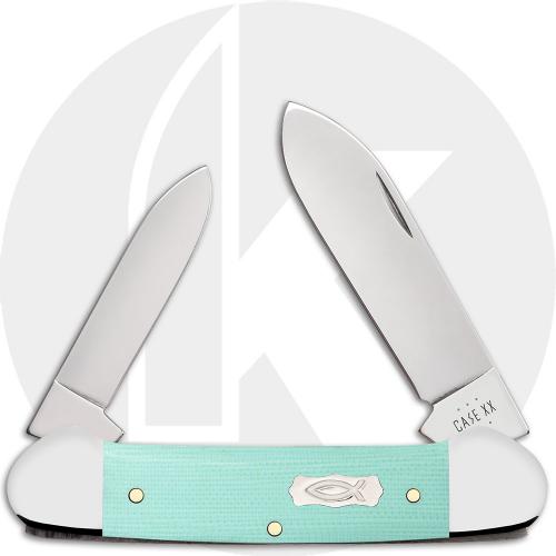 Case XX Canoe 18103 Knife - Smooth Seafoam Green G10 - 102131SS