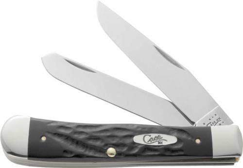Case Knives: Case Rough Black Trapper Knife, CA-18221