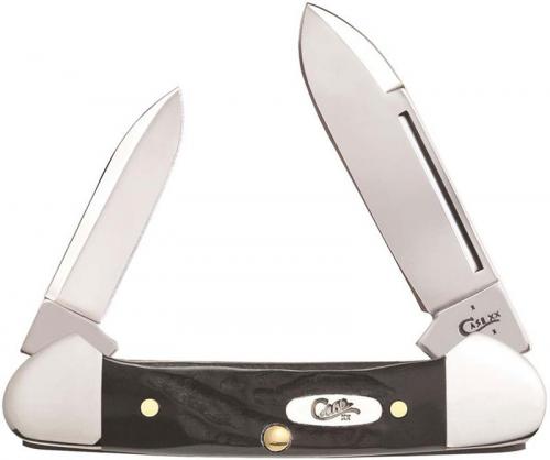 Case Baby Butterbean Knife 18230 Rough Black Synthetic 62132SS