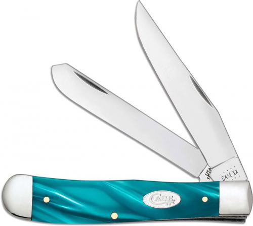 Case Trapper Knife 18580 Aqua Kirinite SparXX 10254SS
