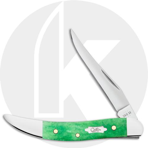 Case Small Texas Toothpick 19941 Knife - Smooth Emerald Green Bone - 610096SS