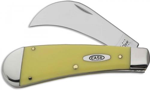 Case Knives: Case Smooth Yellow Synthetic Hawkbill Pruner, CA-23