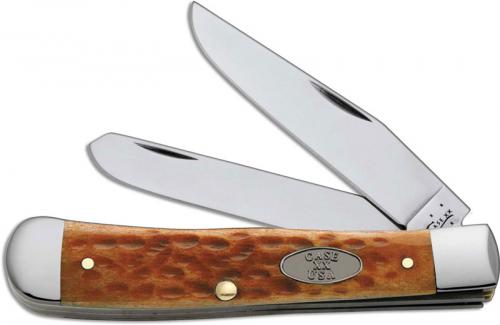 Case Trapper Knife, Pocket Worn Whiskey Bone CV, CA-23000