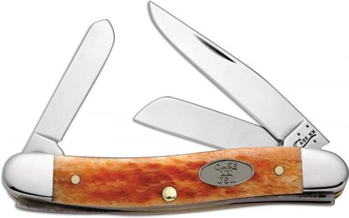 Case Medium Stockman Knife, Pocket Worn Whiskey Bone CV, CA-23005