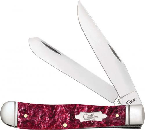 Case Trapper Knife 23180 Smooth Burgundy Kirinite 10254SS