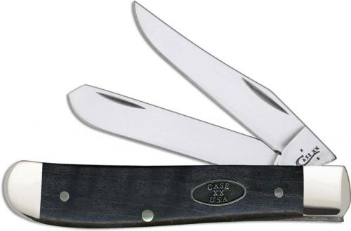 Case Mini Trapper Knife 23356 Black Curly Maple 7207SS