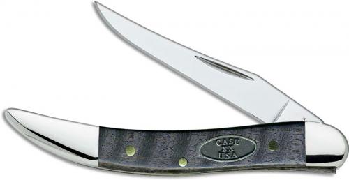 Case Small Texas Toothpick Knife 23357 Black Curly Maple 710096SS