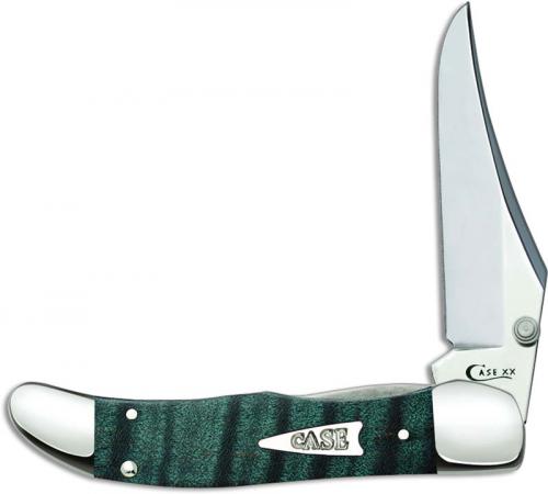 Case Kickstart Mid Folding Hunter Knife 23364 Turquoise Curly Maple Assisted Open 71265ACSS