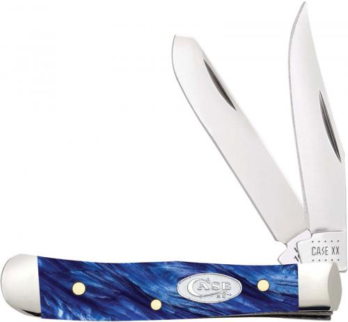 Case Tiny Trapper Knife 23440 Blue Pearl Kirinite 102154SS