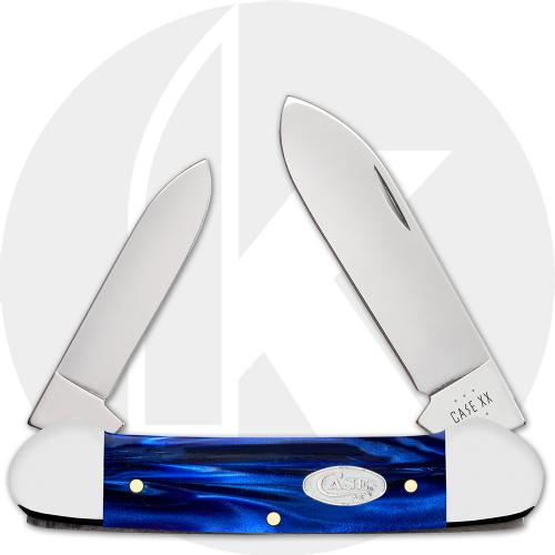 Case Canoe 23447 Knife - SparXX Smooth Blue Pearl Kirinite - 102131SS