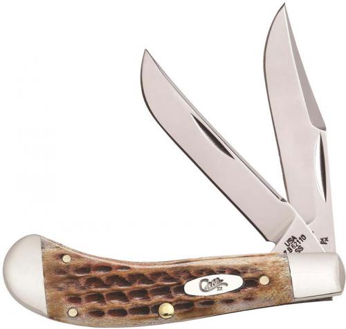Case Saddlehorn Knife 23654 Pocket Worn Burnt Brown Bone TB62110SS