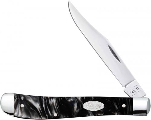 Case Slimline Trapper Knife 23677 Black Pearl Kirinite 101048SS