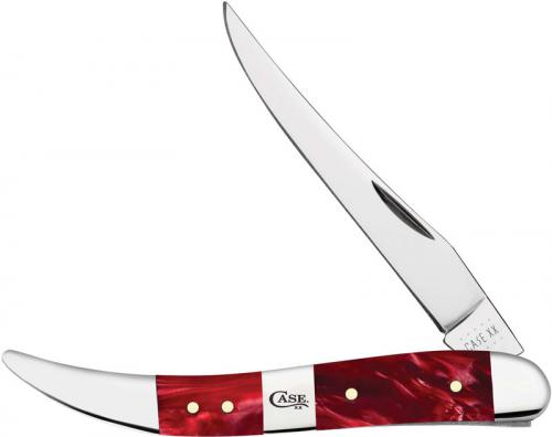 Case Medium Texas Toothpick Knife 25271 Red Pearl Kirinite 1010094SS