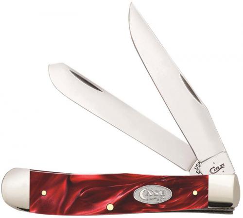 Case Trapper Knife 25330 Red Pearl Kirinite 10254SS