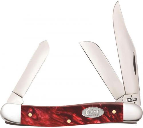 Case Medium Stockman Knife 25332 Red Pearl Kirinite 10318SS