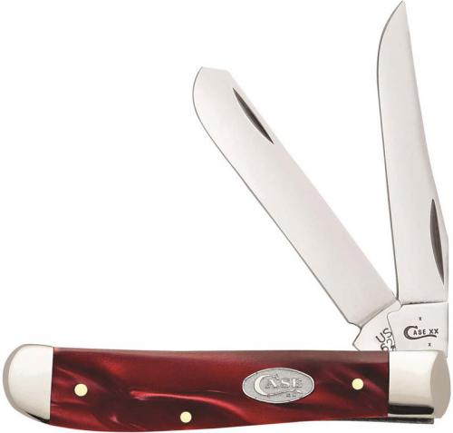 Case Mini Trapper Knife 25335 Red Pearl Kirinite 10207SS