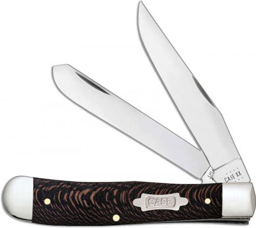 Case Trapper Knife 25570 Black Sycamore Wood 7254SS
