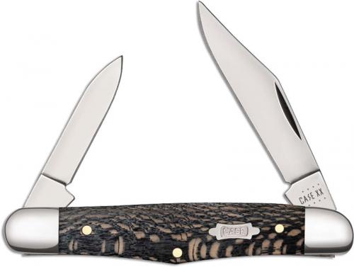 Case Half Whittler Knife 25571 Black Sycamore Wood 7208SS