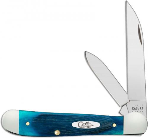 Case Copperhead Knife 25588 Caribbean Blue Bone 6249WSS