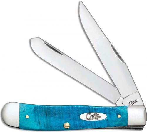 Case Trapper Knife 25592 Caribbean Blue Bone 6254SS