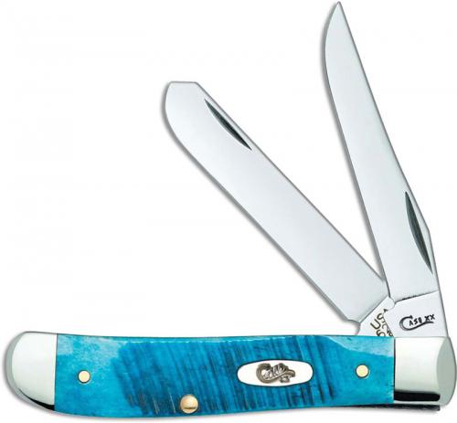 Case Mini Trapper Knife 25593 Caribbean Blue Bone 6207SS