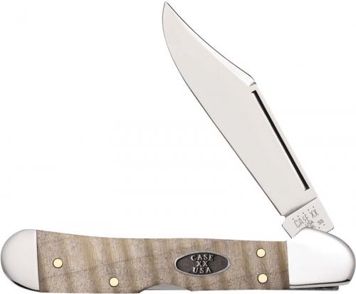 Case Mini CopperLock Knife 25947 Curly Maple Wood 71749LSS