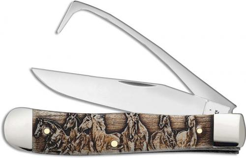 Case Equestrian's Knife 25985 Limited Embellished Smooth Natural Bone 6254HPSS