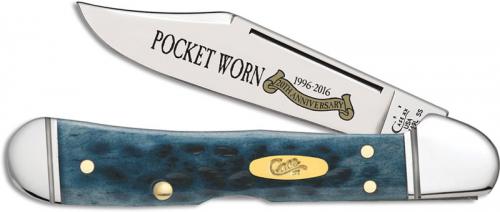 Case Mini CopperLock Knife, Pocket Worn Denim Bone, CA-26298