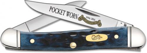 Case Mini Copperhead Knife, Pocket Worn Denim Bone, CA-26299