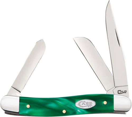 Case Medium Stockman Knife 27373 Green Pearl Kirinite 10318SS