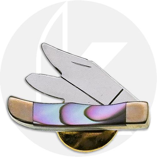 Case Small Trapper Tie Tac - Abalone