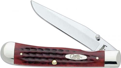 Case Knives: Case Pocket Worn Old Red Bone TrapperLock, CA-2743