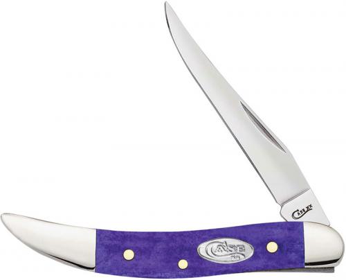 Case Small Texas Toothpick Knife 27761 Smooth Ultra Violet Bone 61009SS