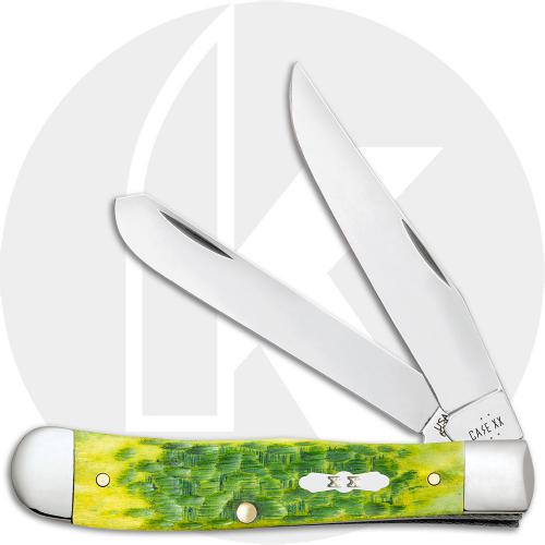 Case Trapper 27860 Knife - Jigged Green Apple Bone - 6254SS