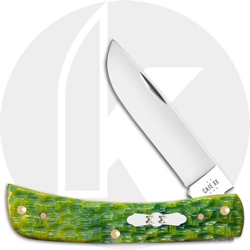 Case Sod Buster Jr 27863 Knife - Jigged Green Apple Bone - 6137SS