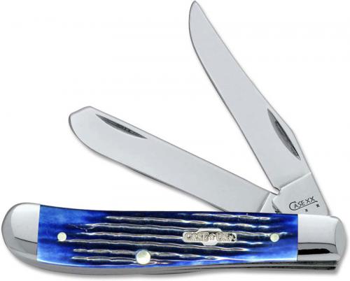 Case Knives: Case Blue Bone Mini Trapper Knife, CA-2838