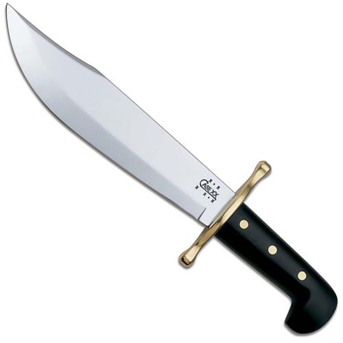 Case Knives: Case Bowie Knife, Black Handle, CA-286