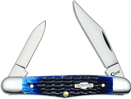 Case Half Whittler Knife 02862 Blue Bone 6208SS