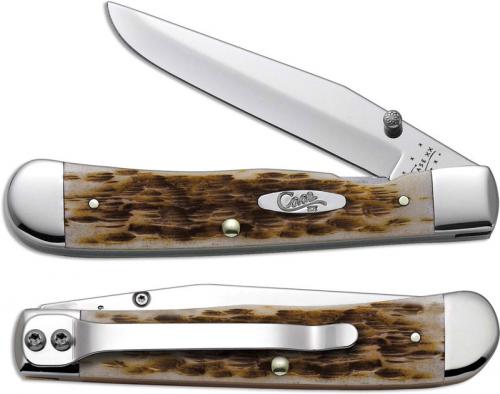 Case TrapperLock with Clip, Amber Bone CV, CA-30024