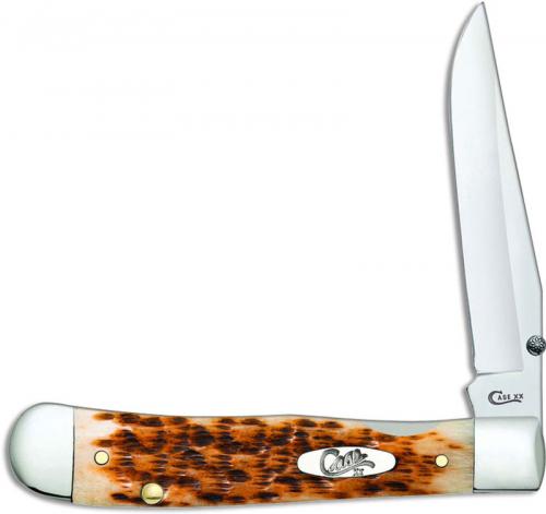 Case Kickstart TrapperLock Knife 30090 Amber Bone CV Assisted Open 6154ACCV