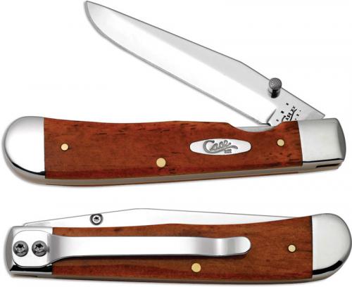 Case TrapperLock with Clip, Smooth Chestnut Bone, CA-30112