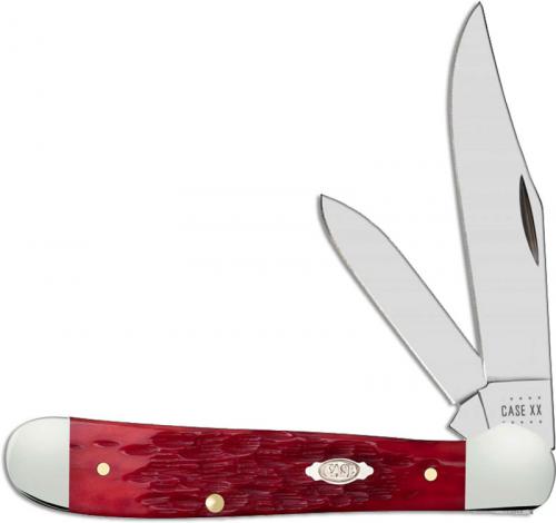 Case Copperhead Knife 31953 Dark Red Bone CV 6249CV