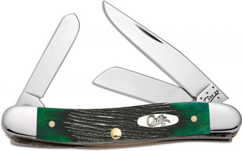 Case Medium Stockman Knife, Hunter Green Bone, CA-32114