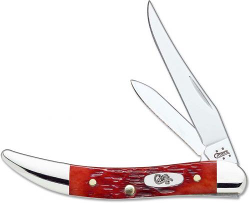 Case Small Texas Toothpick Knife 03220 - Red Bone - 620096SS - Discontinued - BNIB