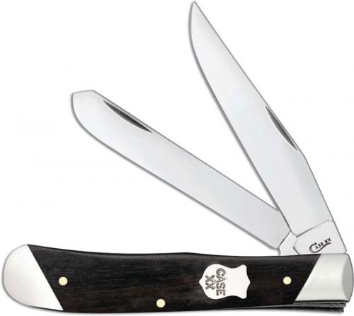 Case Trapper Knife 32450 Ebony Wood with Slanted Bolsters 7254SS