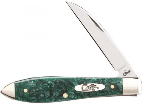 Case Tear Drop Knife 32581 Green Sparkle Kirinite TB101028WSS