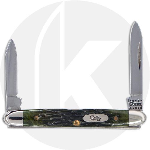 Case Small Pen Knife 03502 - Hunter Green Bone - 6201SS - Discontinued - BNIB