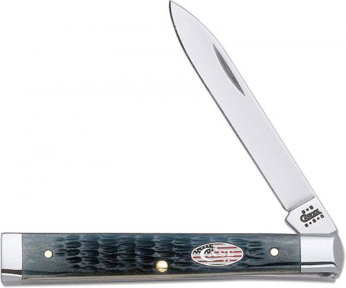 Case Doctor's Knife 03512 - Stars and Stripes - Pitch Black Bone - 6185SS - Discontinued - BNIB